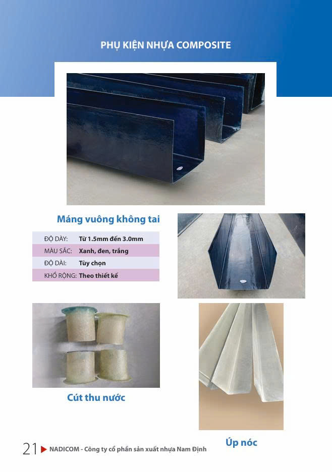 Phụ kiện đồng bộ cho mái Composite FRP