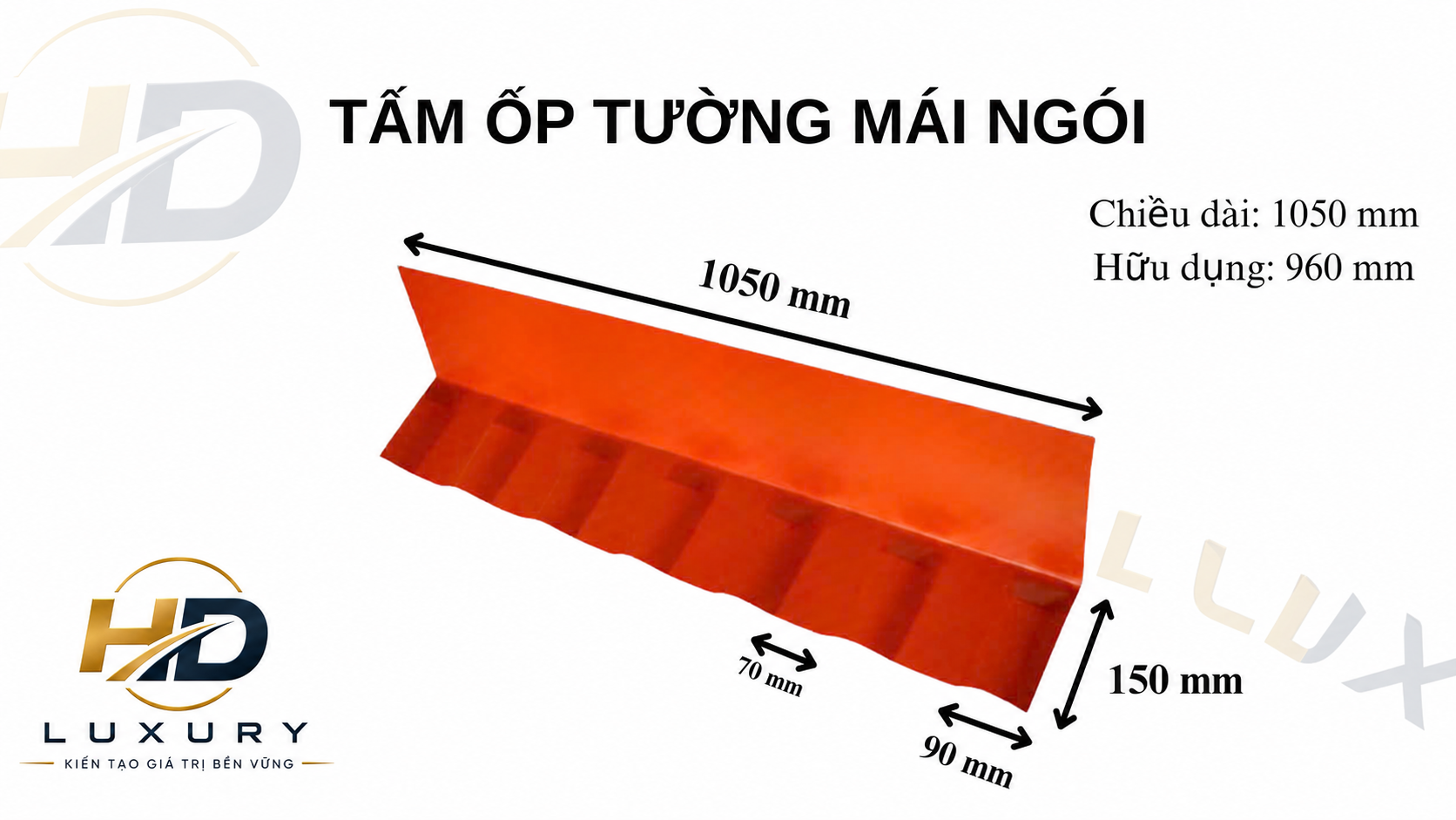 Tấm ốp tường mái ngói HD Luxury